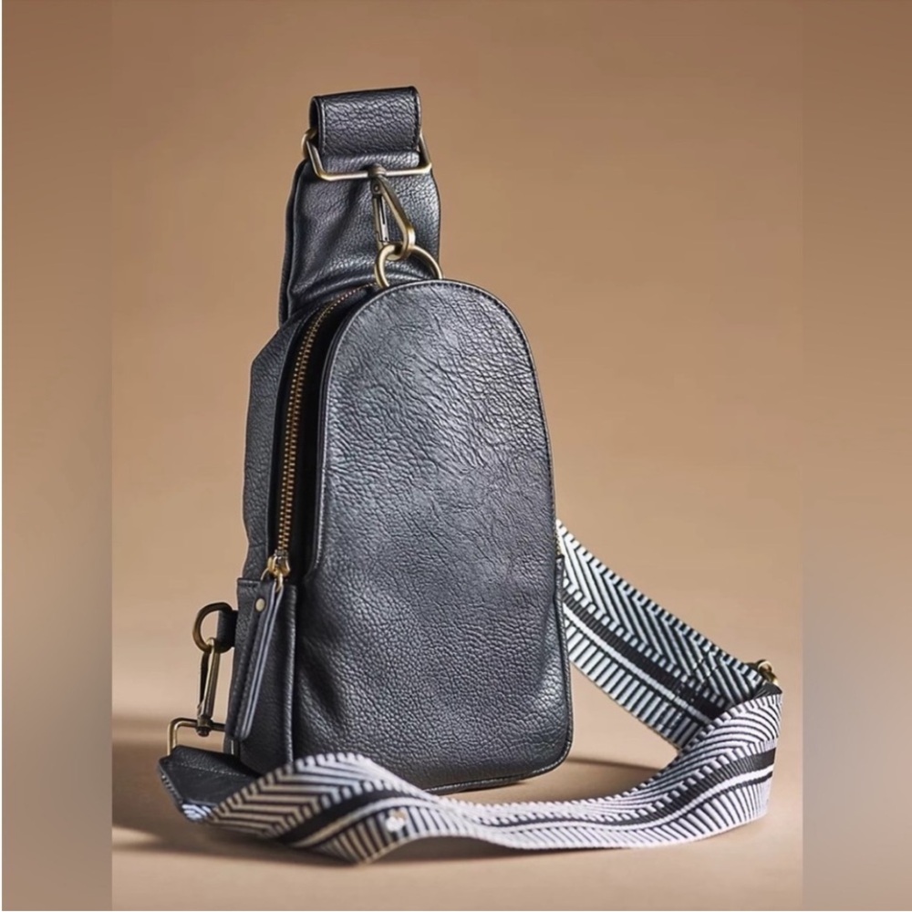 Urban Originals Black Leather Sling Bag